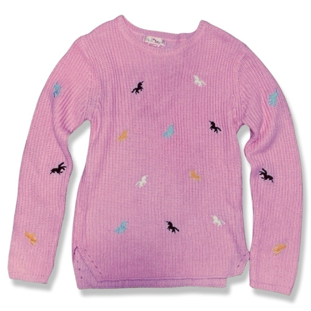 ⭐️PINK ANGEL Knit Embroidered Unicorn Sweater